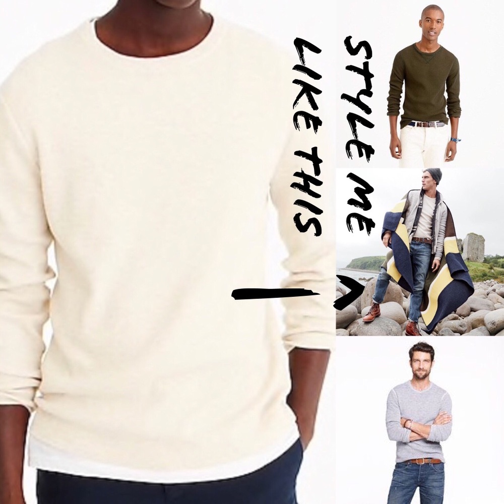 JCrew Vintage Thermal Knit Grey